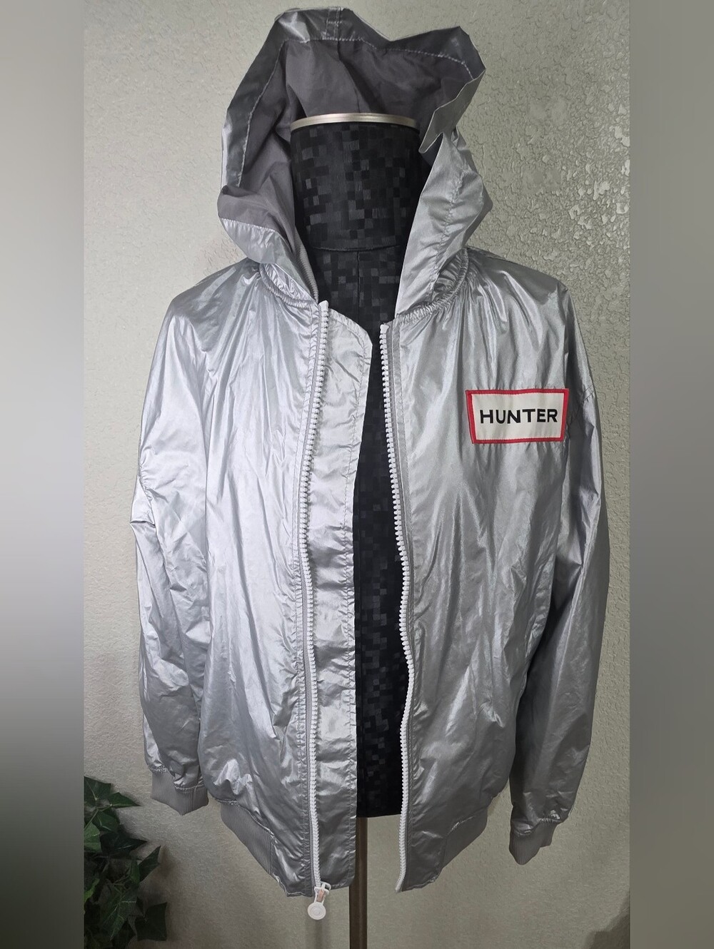 Hunter Women’s Silver Reflective Hooded Jacket